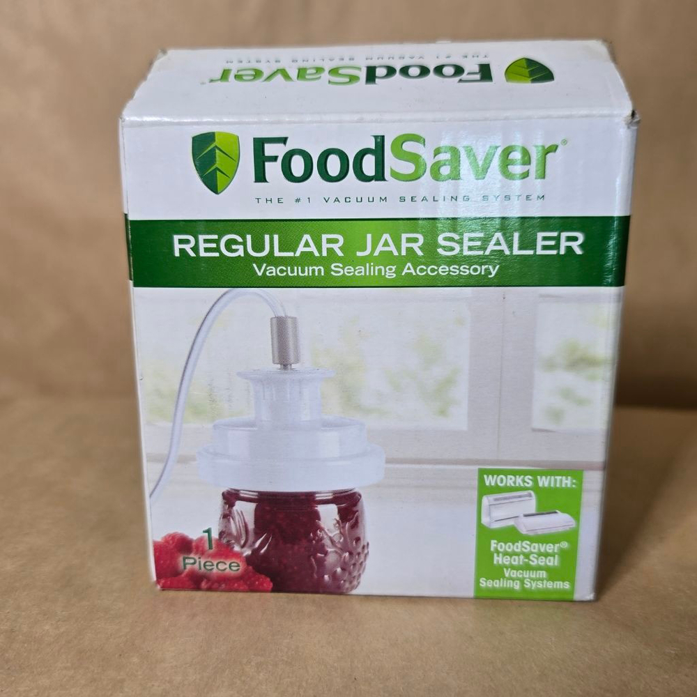 FoodSaver Regular Mouth Jar Sealer w/ Vacuum Hose & Instructions – Accessory